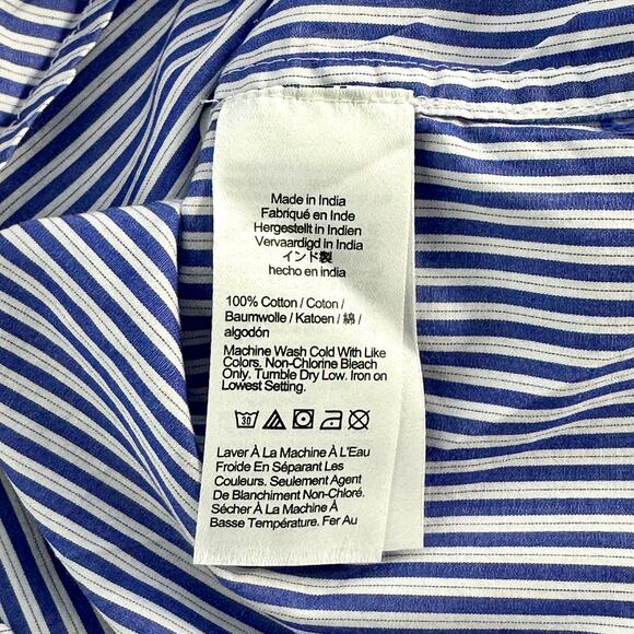 J. Crew Garcon Classic Womens Striped Shirt 4 Blue White Long Sleeve Button Up - Picture 11 of 11